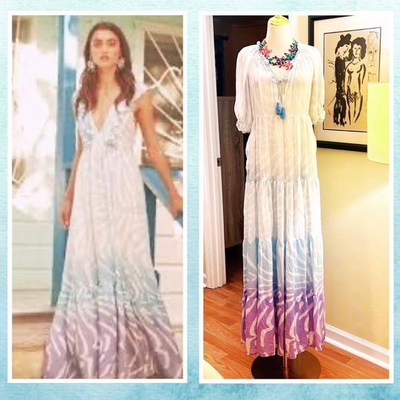 Oliphant,Ombre Silk Dress ,Exotic Silk/Cotton Blend, Pockets, Semi-Sheer,Size S - Picture 1 of 15